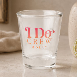 モダンI Do Crewサンスベリッシュグラデーションブライドメイド ショットグラス
