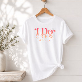 モダンI Do Crewサンセットグラデーションブライドメイド トライブレンドTシャツ