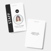 モダンIDカスタム従業員 バッジ (Front & Back)