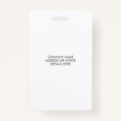 モダンIDカスタム従業員 バッジ (裏面)