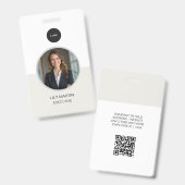 モダンIDカード | ミニマルなビジネス社員 バッジ (正面＆裏面)