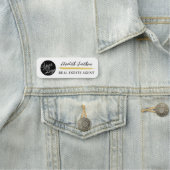 モダンIDミニマルバパーソナライズされたッテンプレート 名札 (インサイチュ)