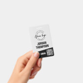 モダンIDミニマルQRコードカスタムロゴ バッジ (手持ち)