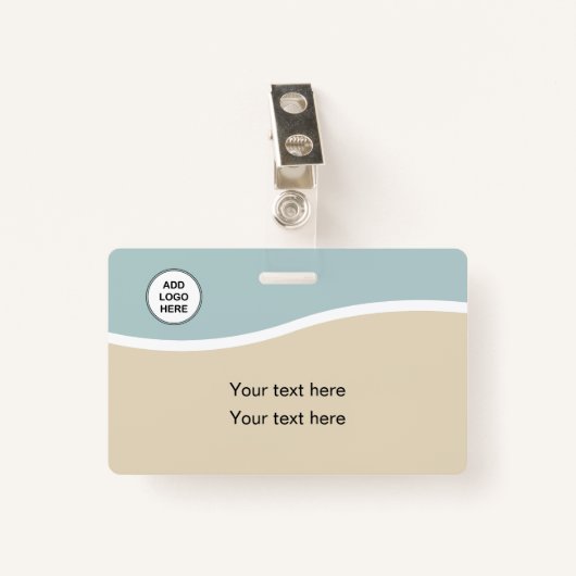 モダンIDロゴテンプレート バッジ (正面クリップ)