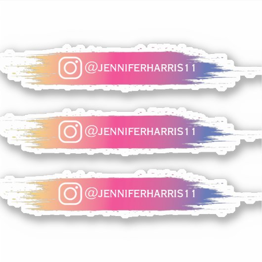 モダンInstagramカスタムステッカー シール (正面)