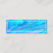 モダンInstagramカッコいいホログラフィック スキニー名刺 (裏面)
