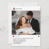 モダンInstagramフレーム オーダーメイド 写真 ウェディング 招待状 (正面)