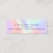 モダンInstagramホログラフィック スキニー名刺 (裏面)