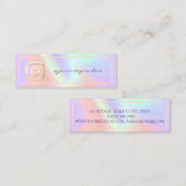 モダンInstagramホログラフィック スキニー名刺 (正面/裏面)