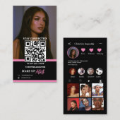 モダンInstagramメイクアップアーティスト美しいアーティストヘア コーリングカード (正面/裏面)