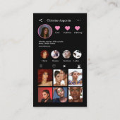 モダンInstagramメイクアップアーティスト美しいアーティストヘア コーリングカード (裏面)