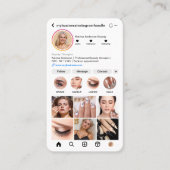 モダンInstagram風QRコード＆ソーシャルビューティー 名刺 (正面)