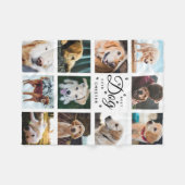 モダンInstagram DOG EVER最高の Photo Collage Pet フリースブランケット (正面(横))