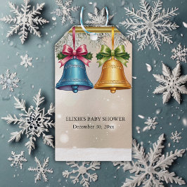 モダンJingle Bellsクリスマス飾りベビーシャワー ギフトタグ