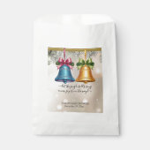 モダンJingle Bellsクリスマス飾りベビーシャワー フェイバーバッグ (正面)