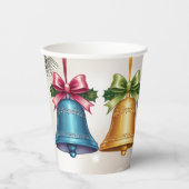 モダンJingle Bellsクリスマス飾りベビーシャワー 紙コップ (正面)