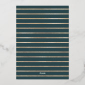 モダンJOYストライプ Neutralホリデーフォト 箔シーズンカード (裏面)