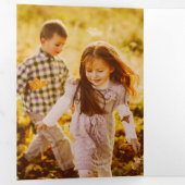 モダンJoy Blockレター3 – フォト金ゴールド 三つ折りカード (内部最初)