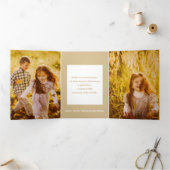 モダンJoy Blockレター3 – フォト金ゴールド 三つ折りカード (内部)