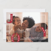 モダンJOY Christmas Family Photo シーズンカード (正面)