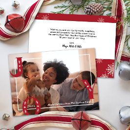 モダンJOY Christmas Family Photo シーズンカード