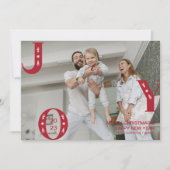 モダンJOY Christmas Family Photo シーズンカード (正面)