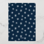 モダンJoy NavyとSilver Photo 箔シーズンカード (裏面)