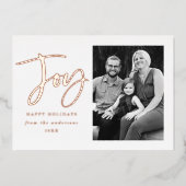 モダンJoy Scriptバラ金ゴールド写真 箔シーズンカード (正面)