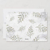 モダンJoyeux Noel Hand Lettered Christmas Photo シーズンカード (裏面)