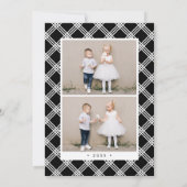 モダンJoyful Black and White Christmas 4 Photo シーズンカード (裏面)