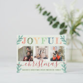 モダンJoyful Christmas季節のごあいさつ写真 シーズンポストカード (スタンド正面)