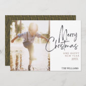 モダンJoyful Christmas Card シーズンカード (正面/裏面)