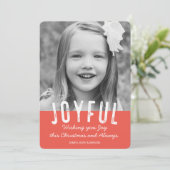 モダンJoyful Christmas Photo Card シーズンカード (スタンド正面)