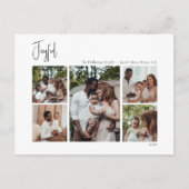 モダンJoyful Christmas Script 5枚 シーズンポストカード (正面)