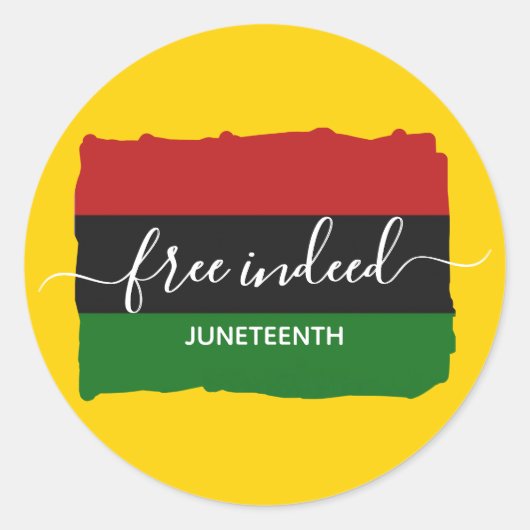 モダンJUNETEENTH Free Indeed ラウンドシール (正面)