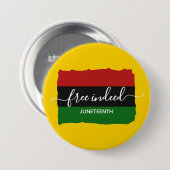 モダンJUNETEENTH Free Indeed 缶バッジ (正面&裏面)