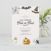 モダンKids Halloween TrickまたはTreatパーティーインビタット 招待状 (スタンド正面)