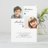 モダンKids Joint Birthday Partyの写真 招待状 (スタンド正面)