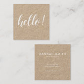 モダンKraft Hello Square名刺 スクエア名刺 (正面/裏面)