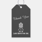 モダンLand Surveyor Business Thank You ギフトタグ (正面)