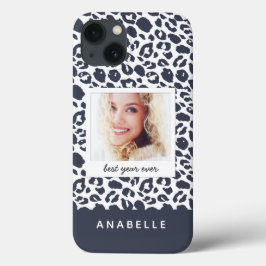 モダンleopardプリントヴィンテージ写真 iPhone 13ケース