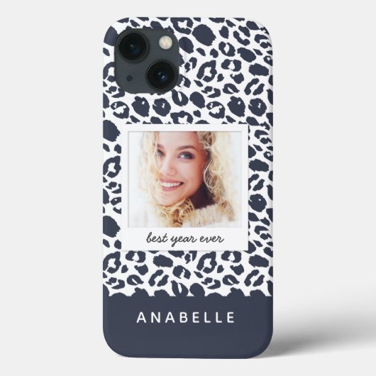 モダンleopardプリントヴィンテージ写真 Case-Mate iPhoneケース (裏面)