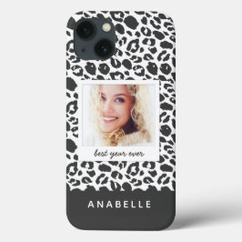 モダンleopardプリントヴィンテージ写真 iPhone 13ケース