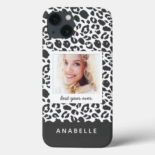 モダンleopardプリントヴィンテージ写真 Case-Mate iPhoneケース (裏面)