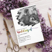 モダンLGBTフォト結婚式招待状 招待状