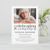 モダンLife Photoのミニマルお祝い 招待状 (スタンド正面)