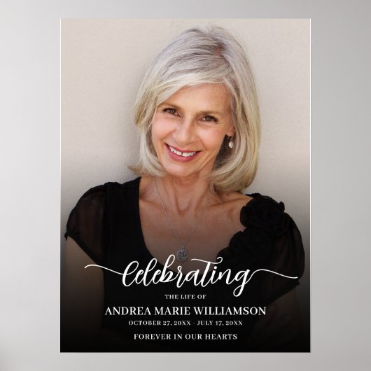 モダンLife Photoの葬儀お祝い ポスター (正面)