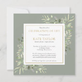 モダンLife Photo Squareの葬儀お祝い 招待状 (正面)