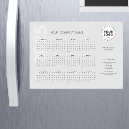 モダンLight Grayミニマル Business Calendar 2025