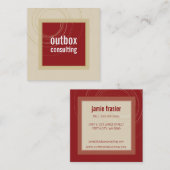 モダンLOGOス頭が切れるクエアアイコンのモノグラムのマルーン金ゴールド スクエア名刺 (正面/裏面)